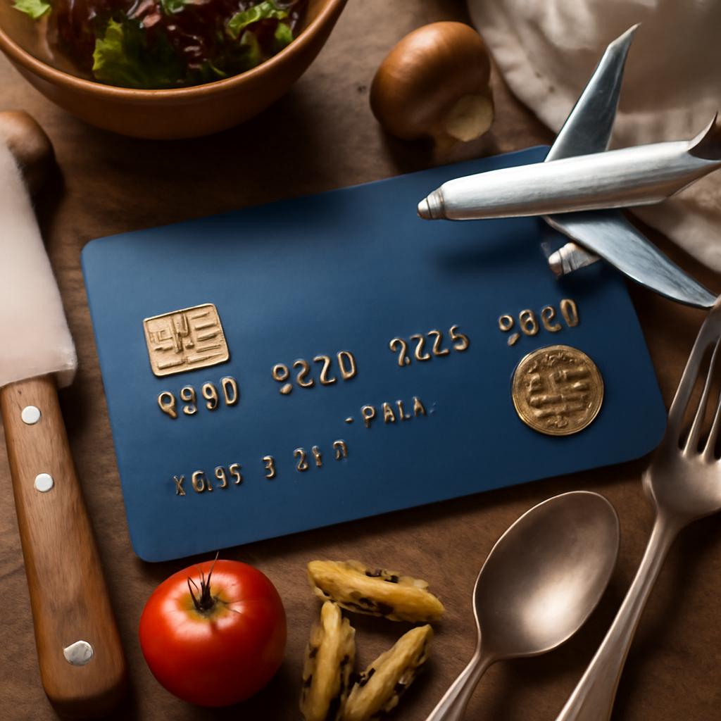 cartão para pontos em cursos gastronômicos