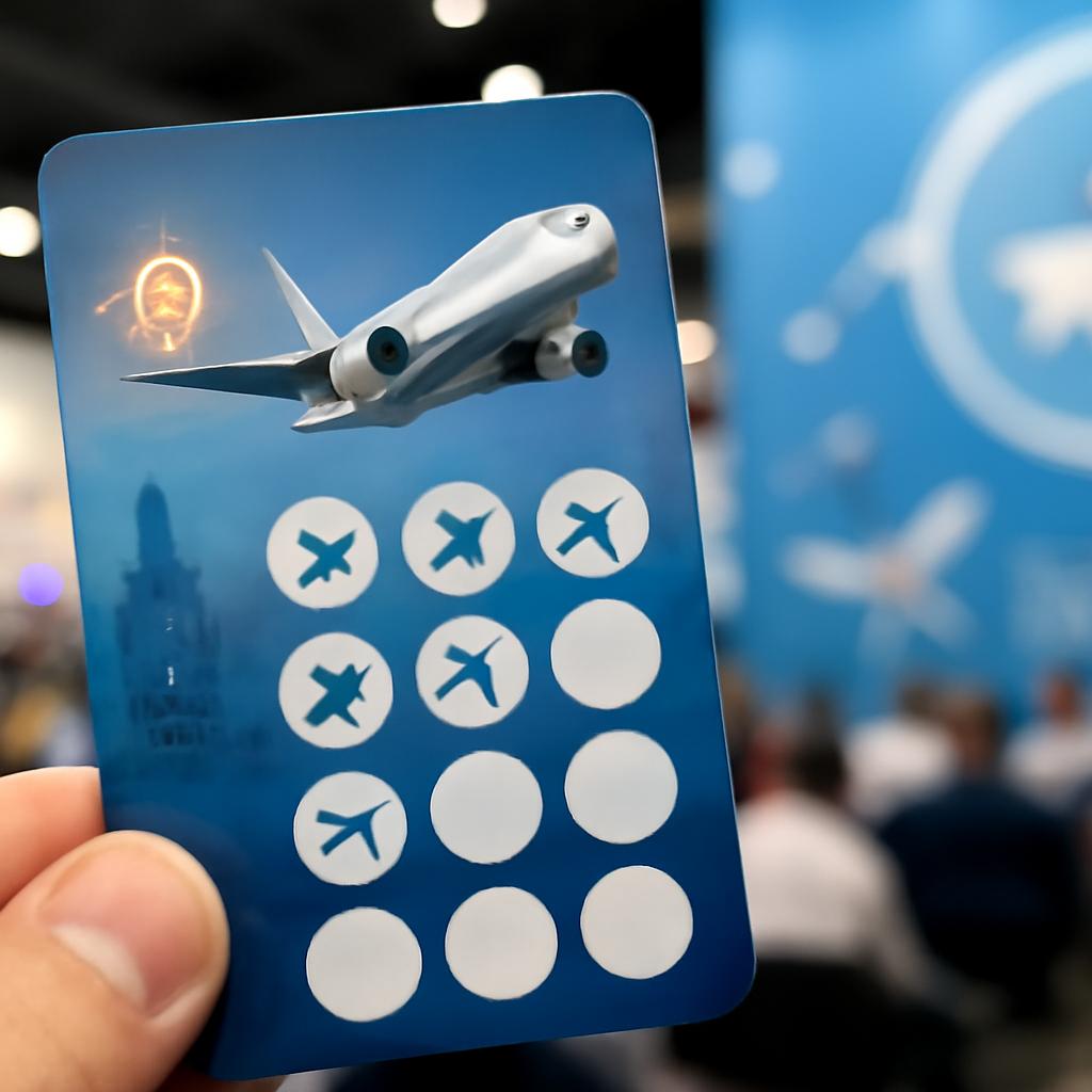 cartão para pontos em eventos de inovação