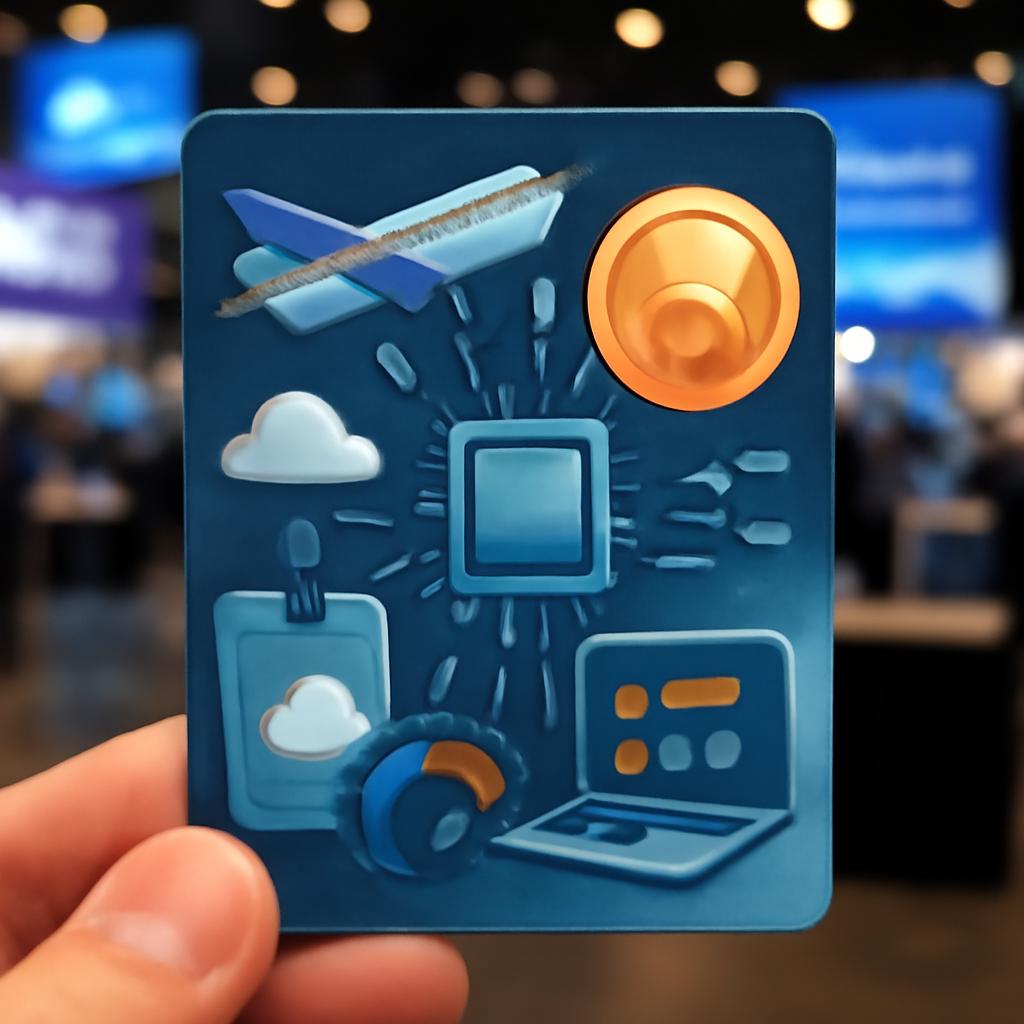 cartão para pontos em eventos de tecnologia