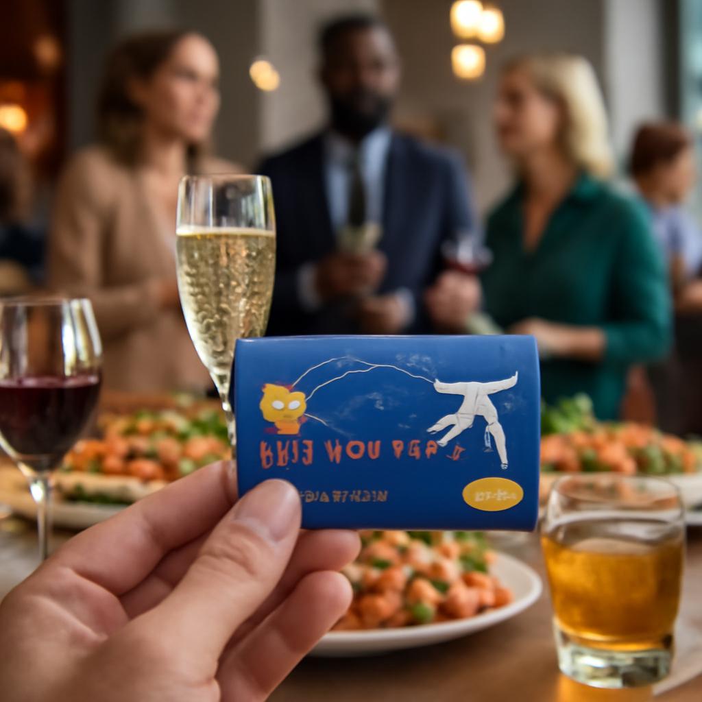 cartão para pontos em eventos sociais