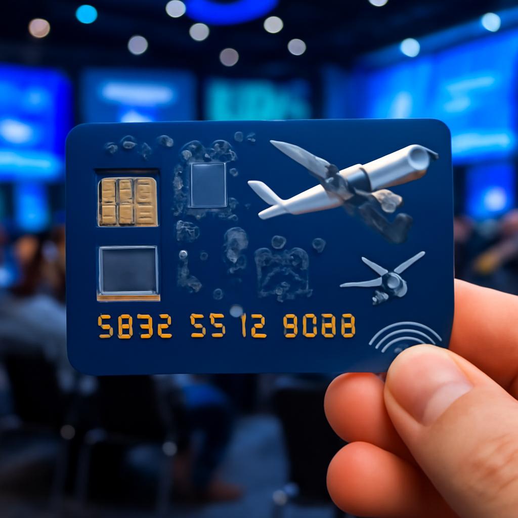 cartão para pontos em eventos tecnológicos