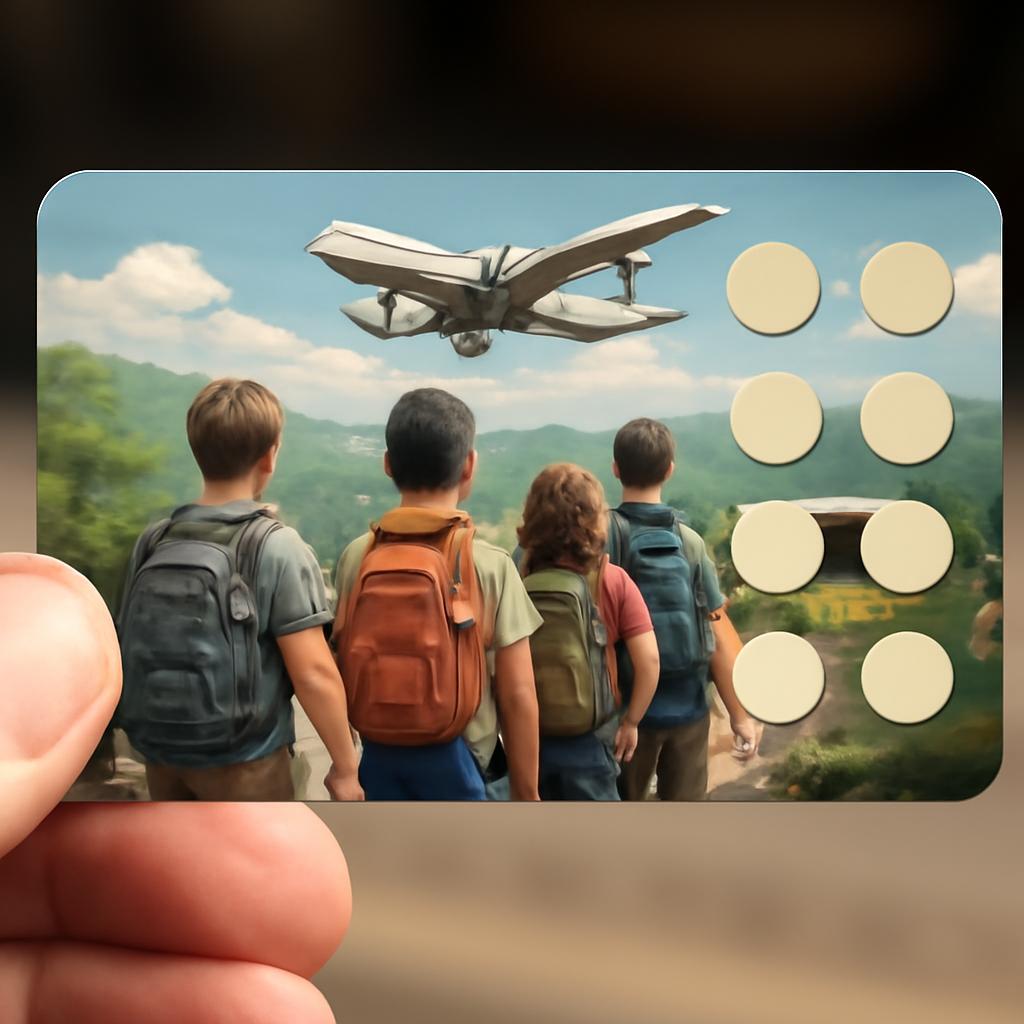 cartão para pontos em excursões estudantis