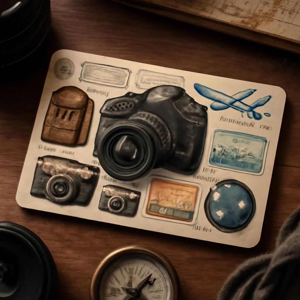 cartão para pontos em excursões fotográficas