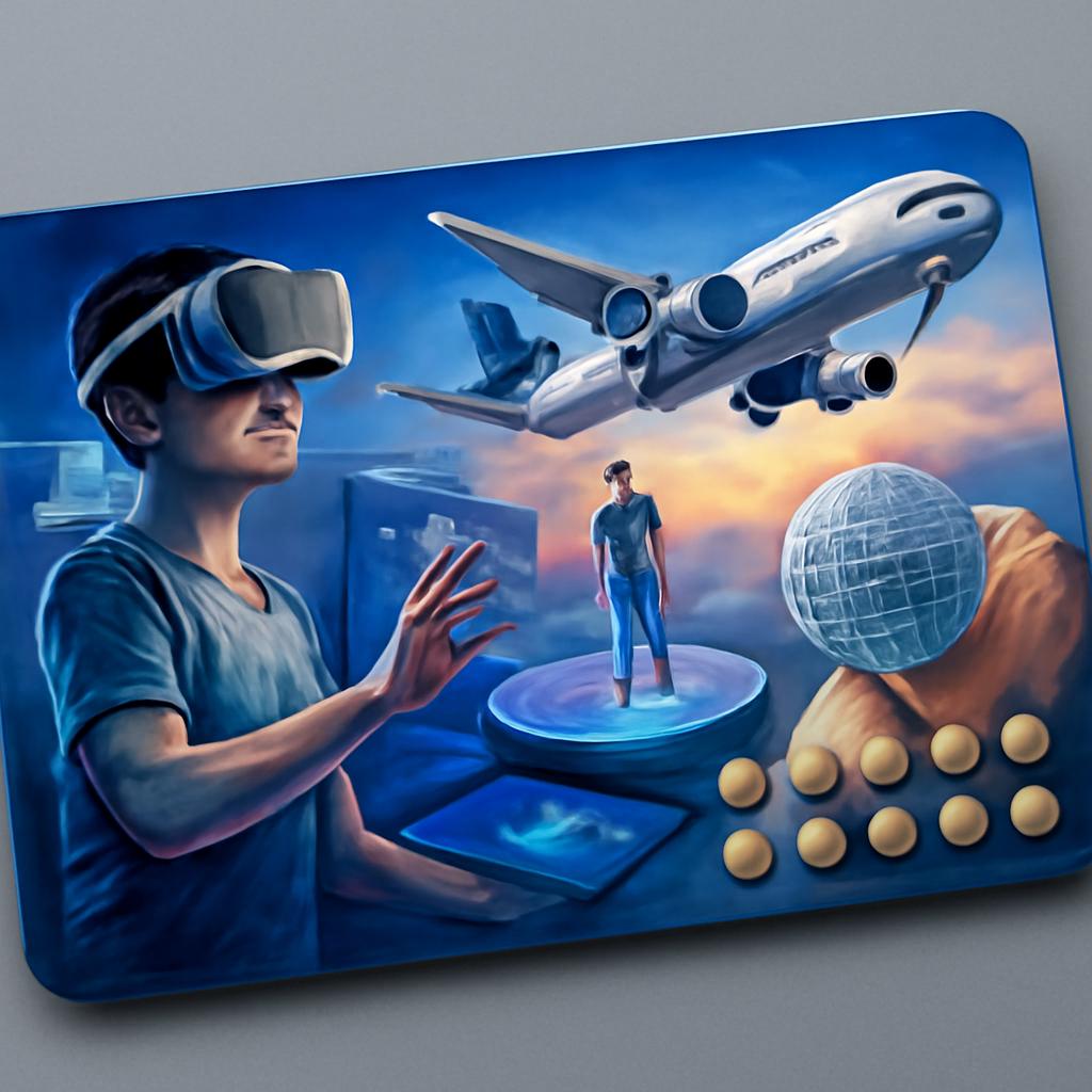 cartão para pontos em experiências de tecnologia imersiva