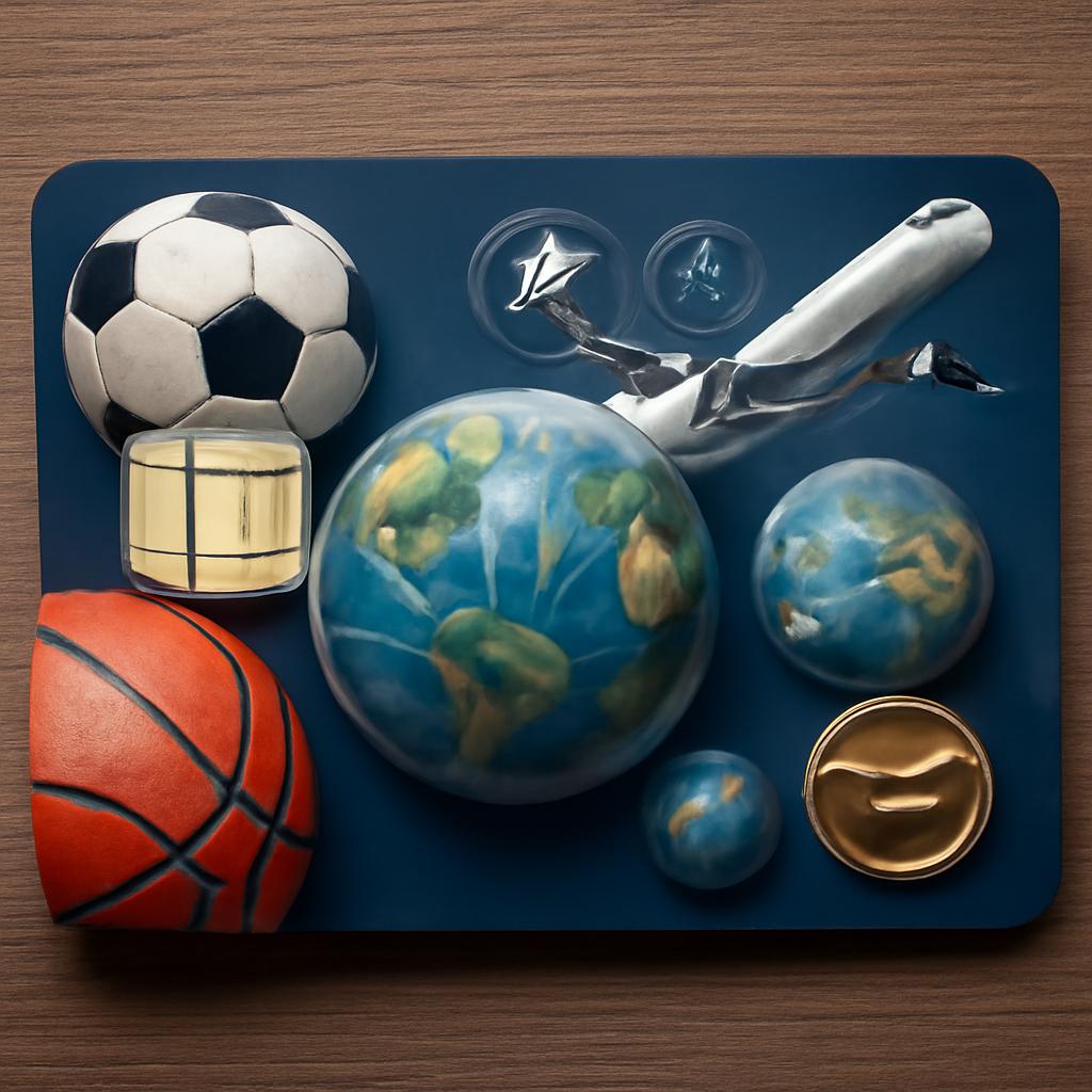 cartão para pontos em experiências esportivas internacionais