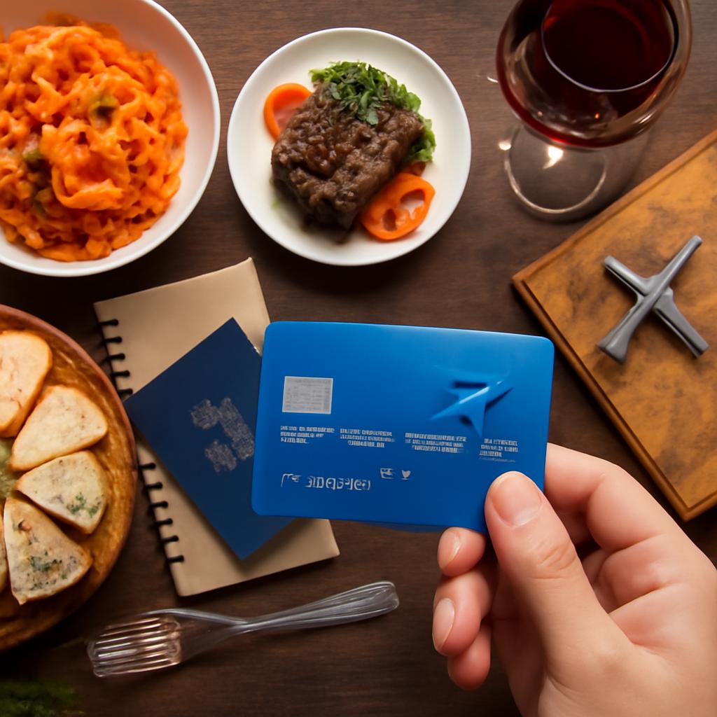cartão para pontos em gastos de viagens gastronômicas