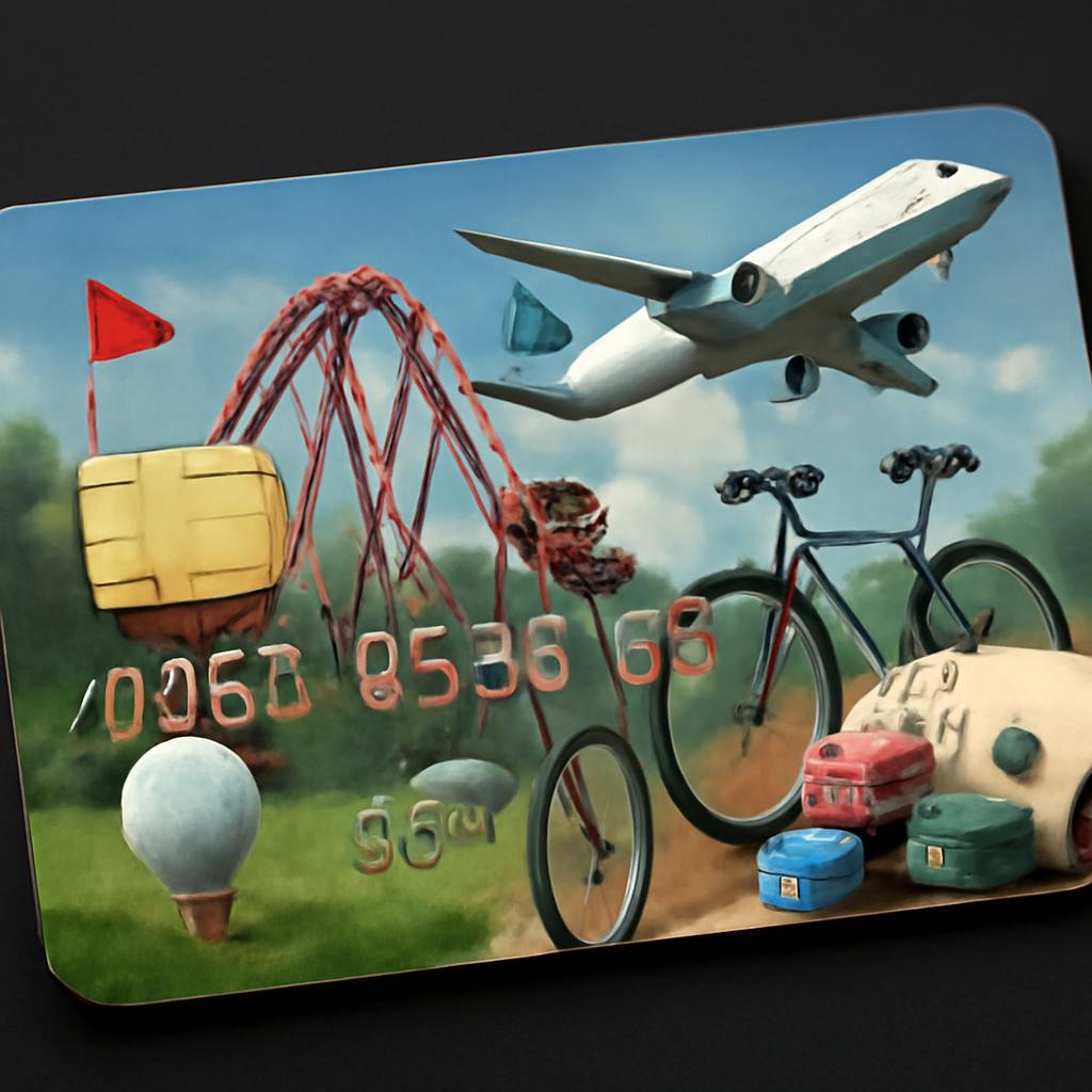 cartão para pontos em pagamentos de atividades recreativas
