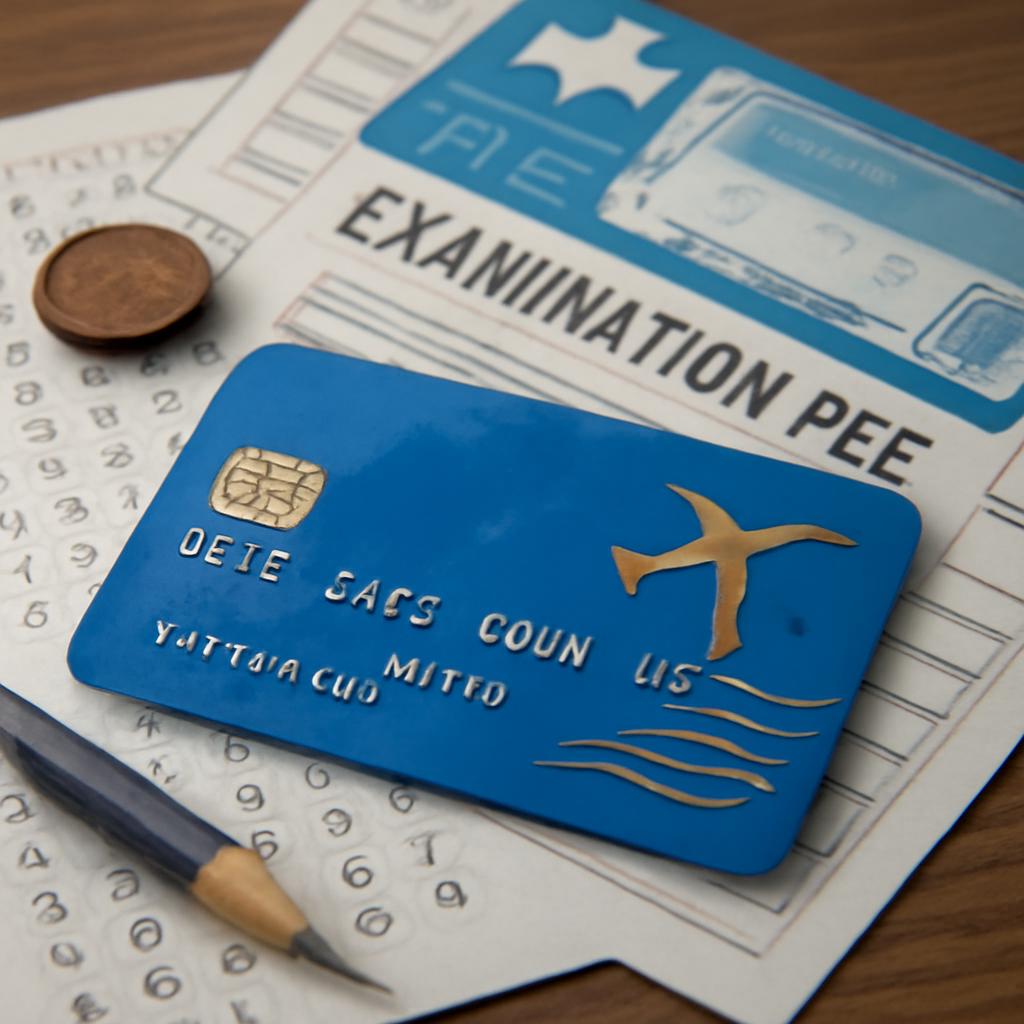cartão para pontos em pagamentos de taxas de exames