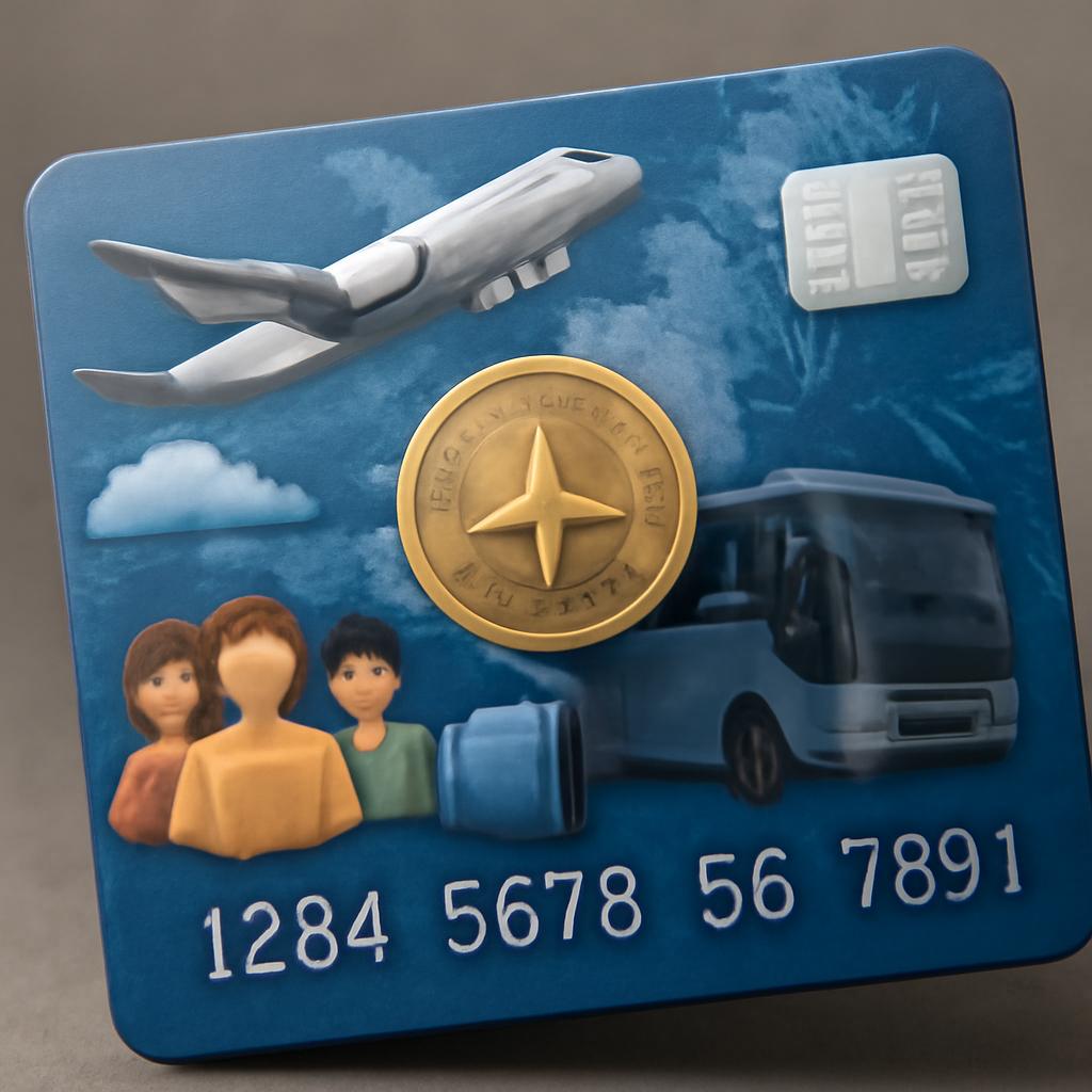 cartão para pontos em plataformas de viagens em grupo