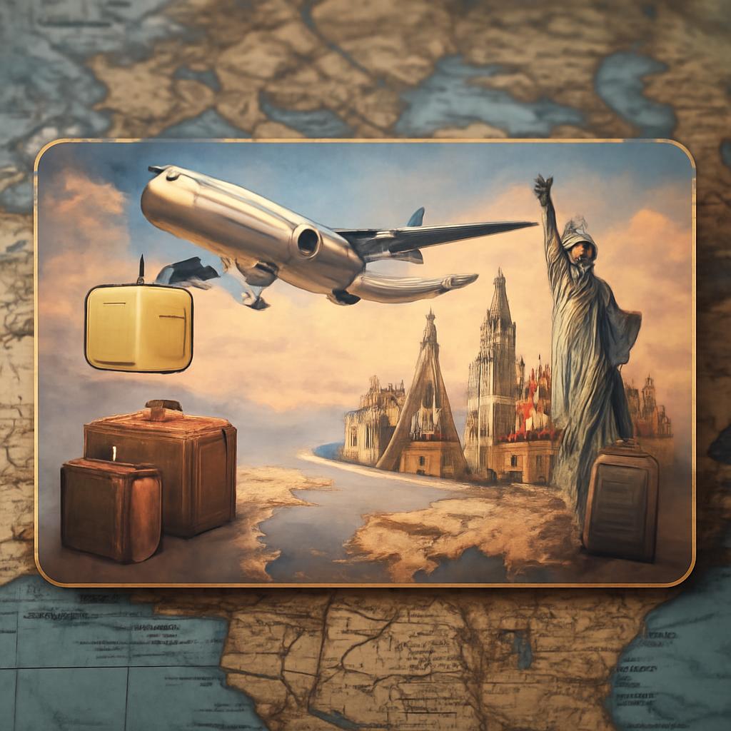 cartão para pontos em plataformas de viagens temáticas