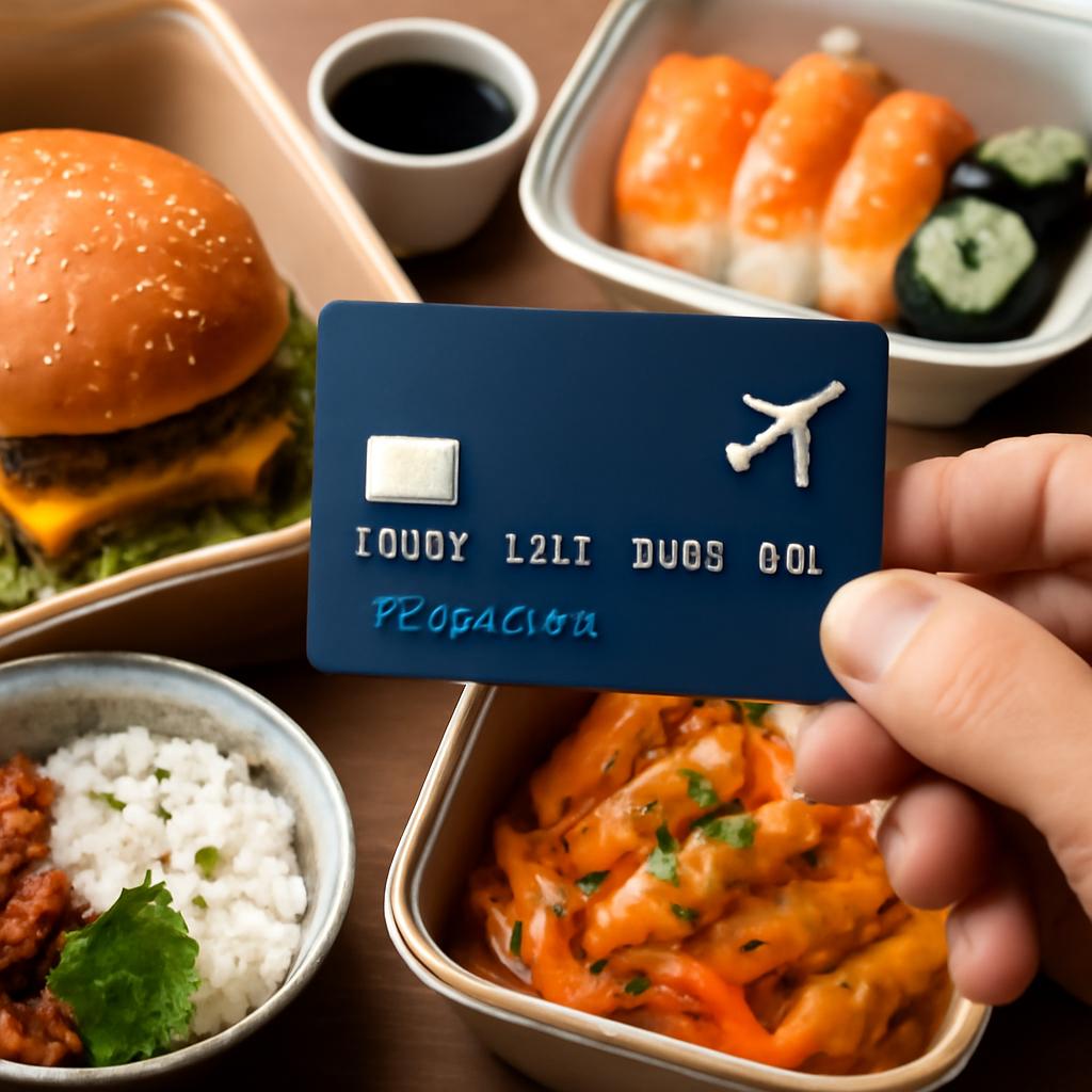 cartão para pontos em refeições delivery internacional