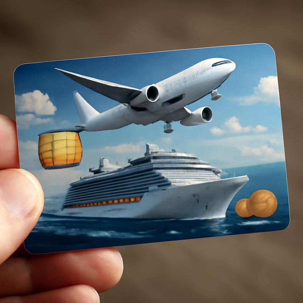cartão para pontos em reservas de cruzeiros