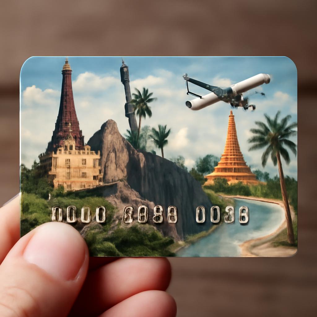 cartão para pontos em reservas de locais turísticos