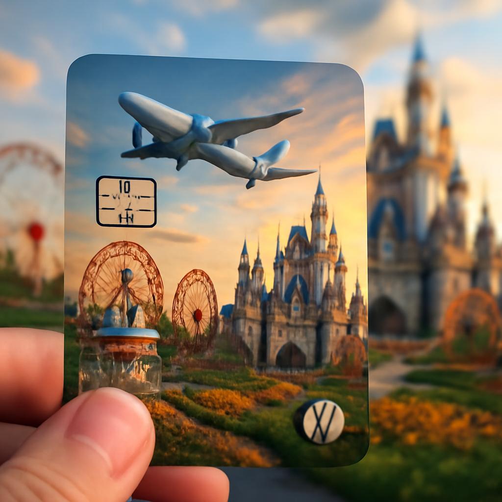 cartão para pontos em reservas em parques temáticos