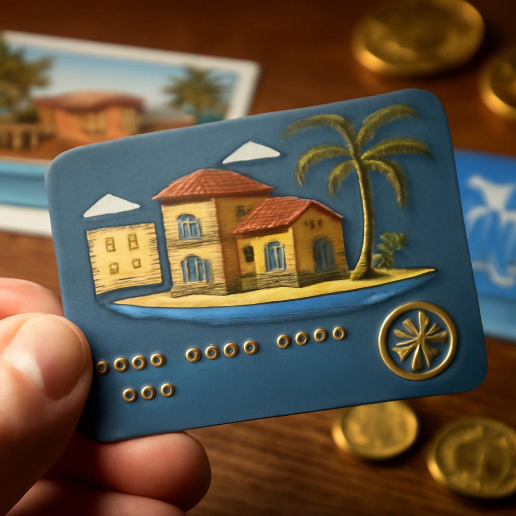 cartão para pontos em reservas em pousadas