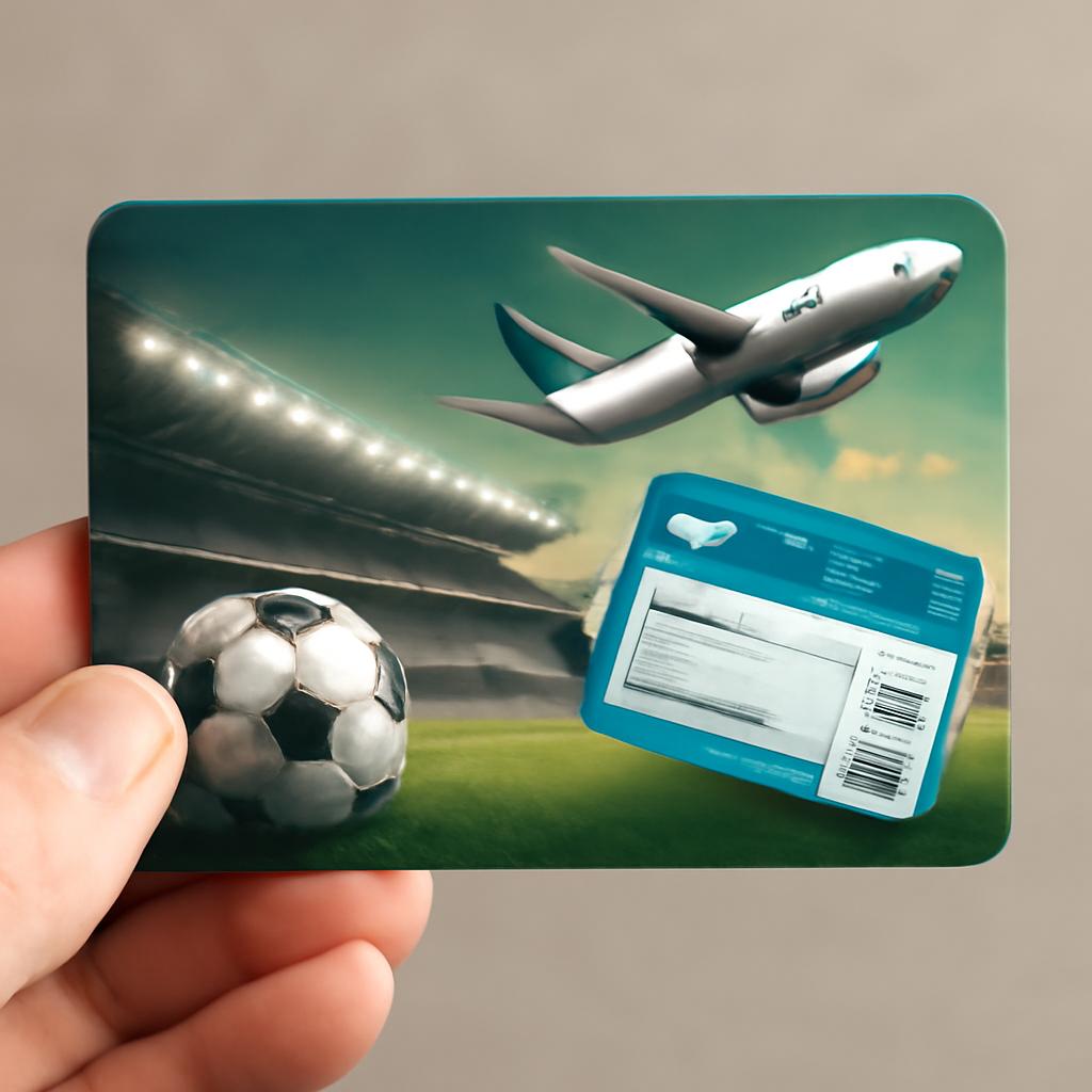cartão para pontos em reservas para eventos esportivos