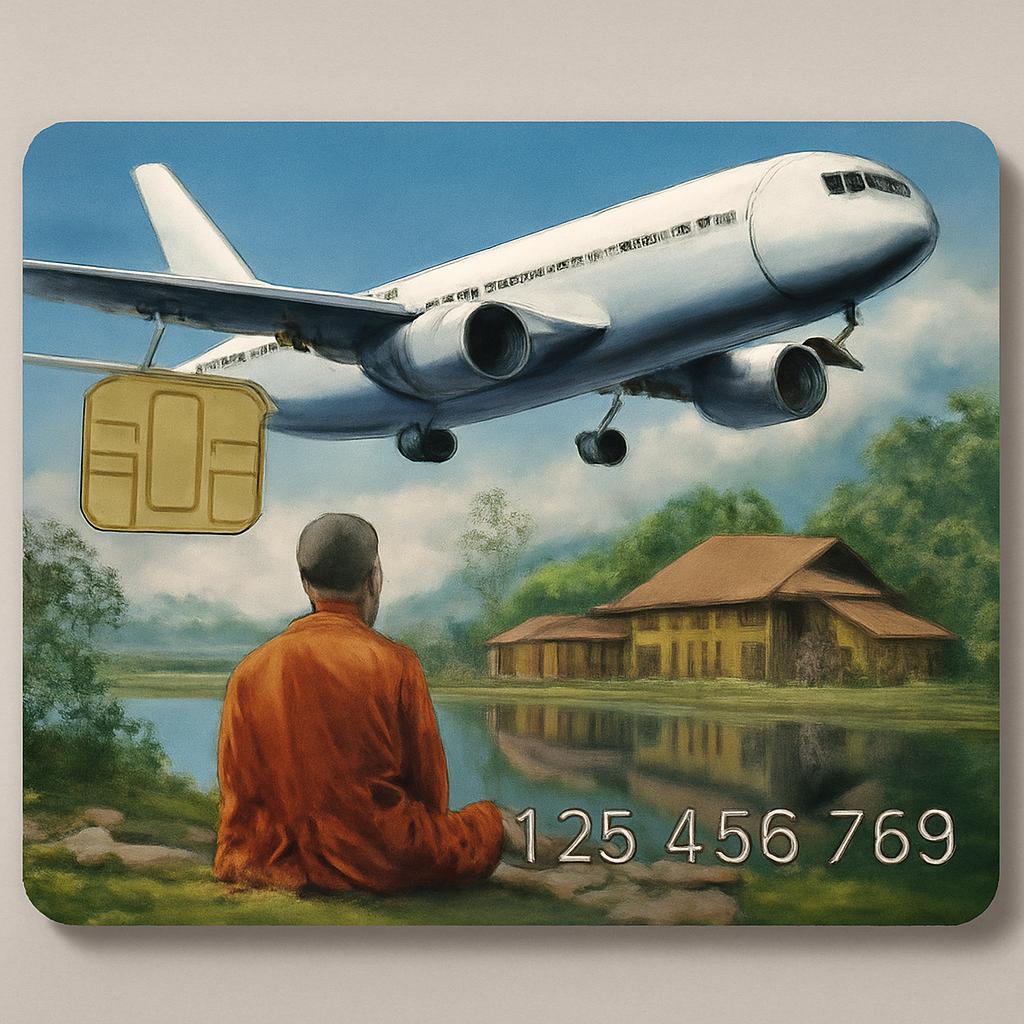 cartão para pontos em reservas para retiros de meditação