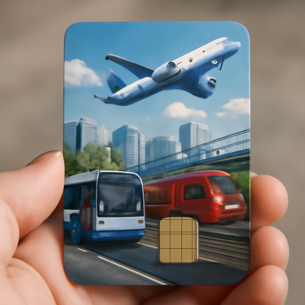 cartão para pontos em transporte público urbano