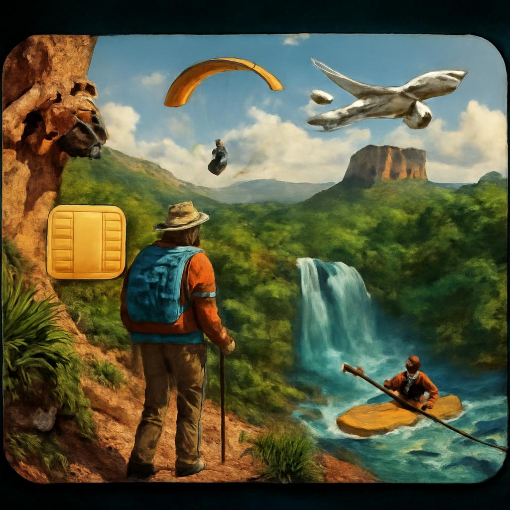 cartão para pontos em turismo de aventura no brasil