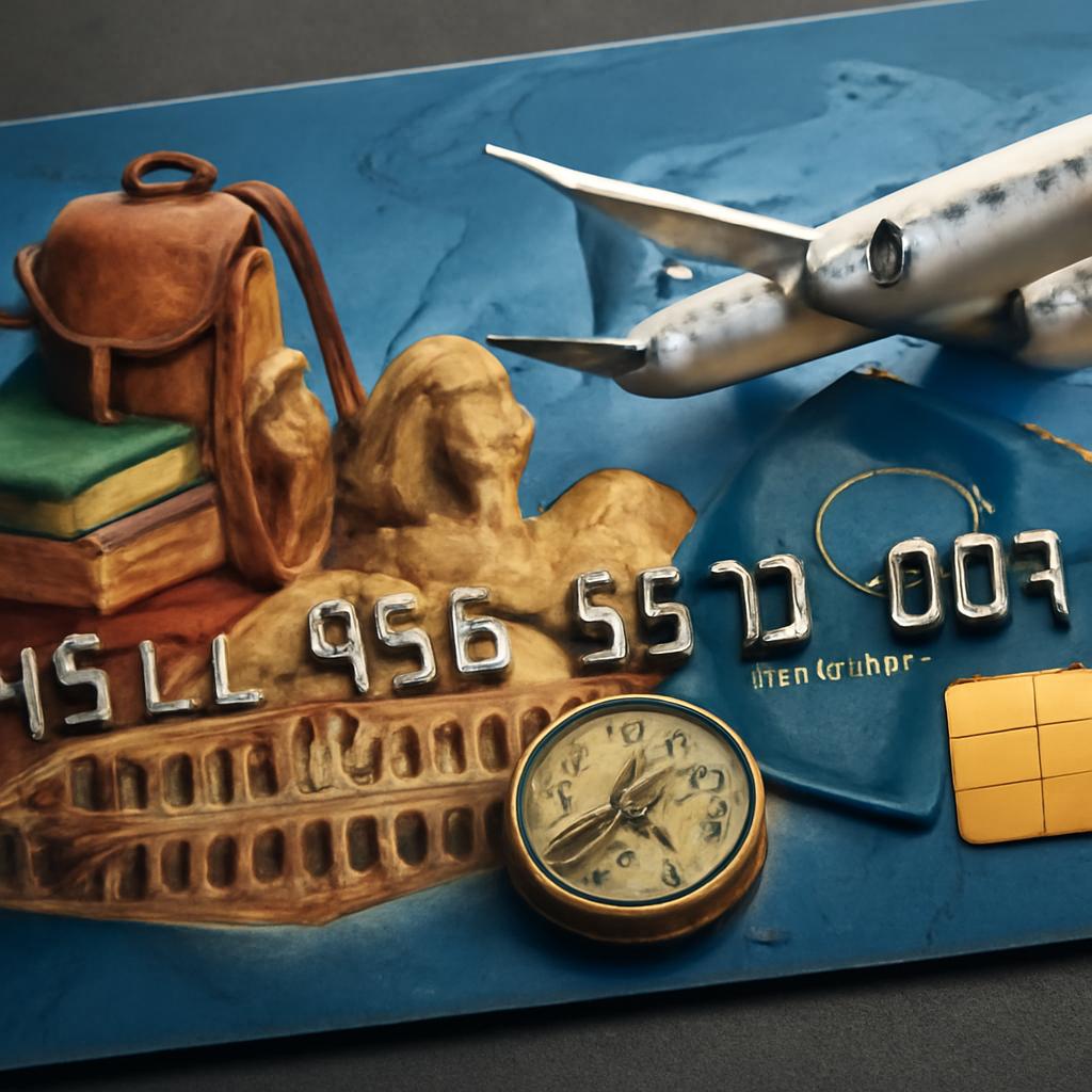 cartão para pontos em viagens de estudo cultural