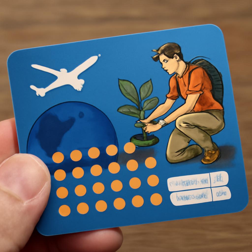 cartão para pontos em viagens de intercâmbio voluntário
