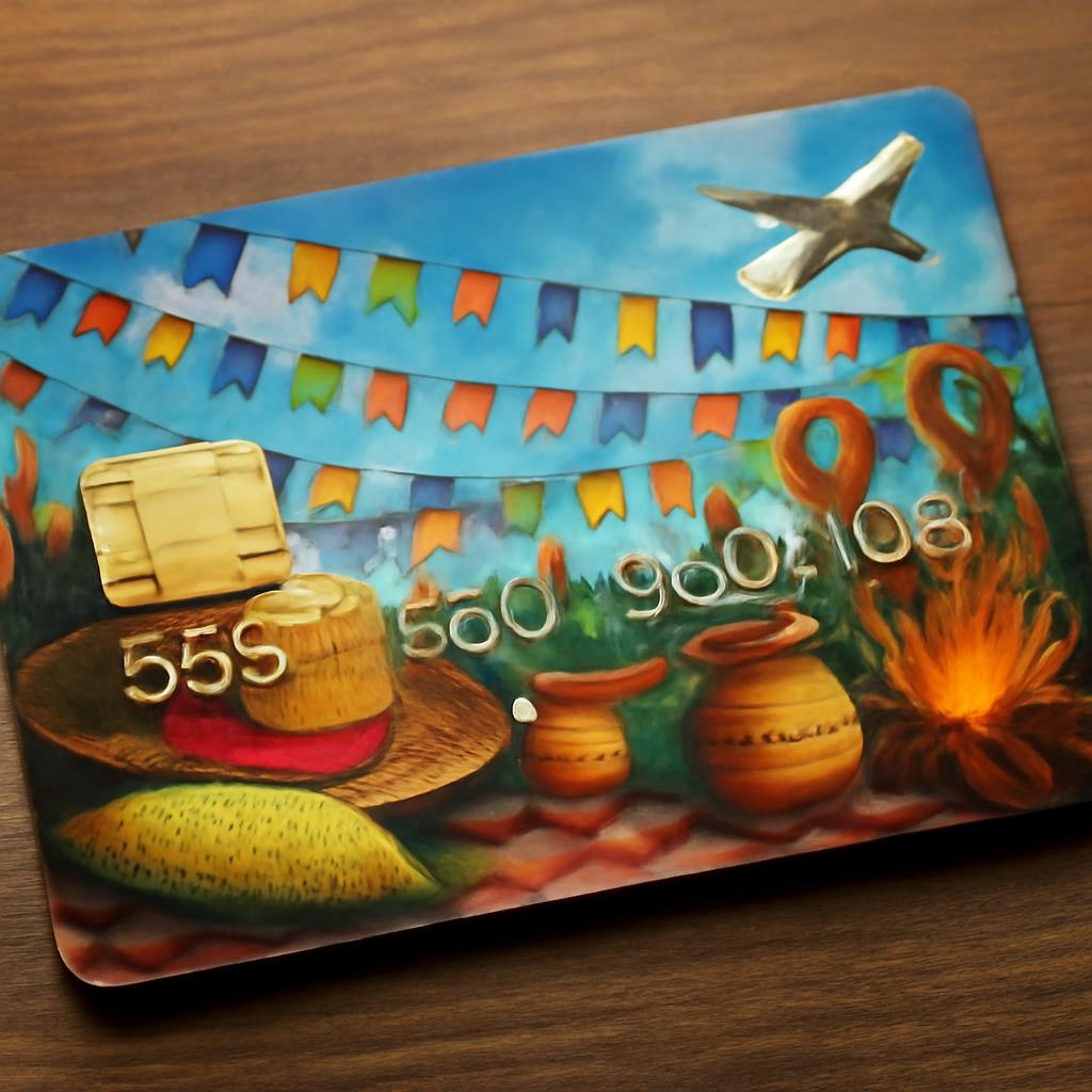 cartão para pontos em viagens para festas regionais