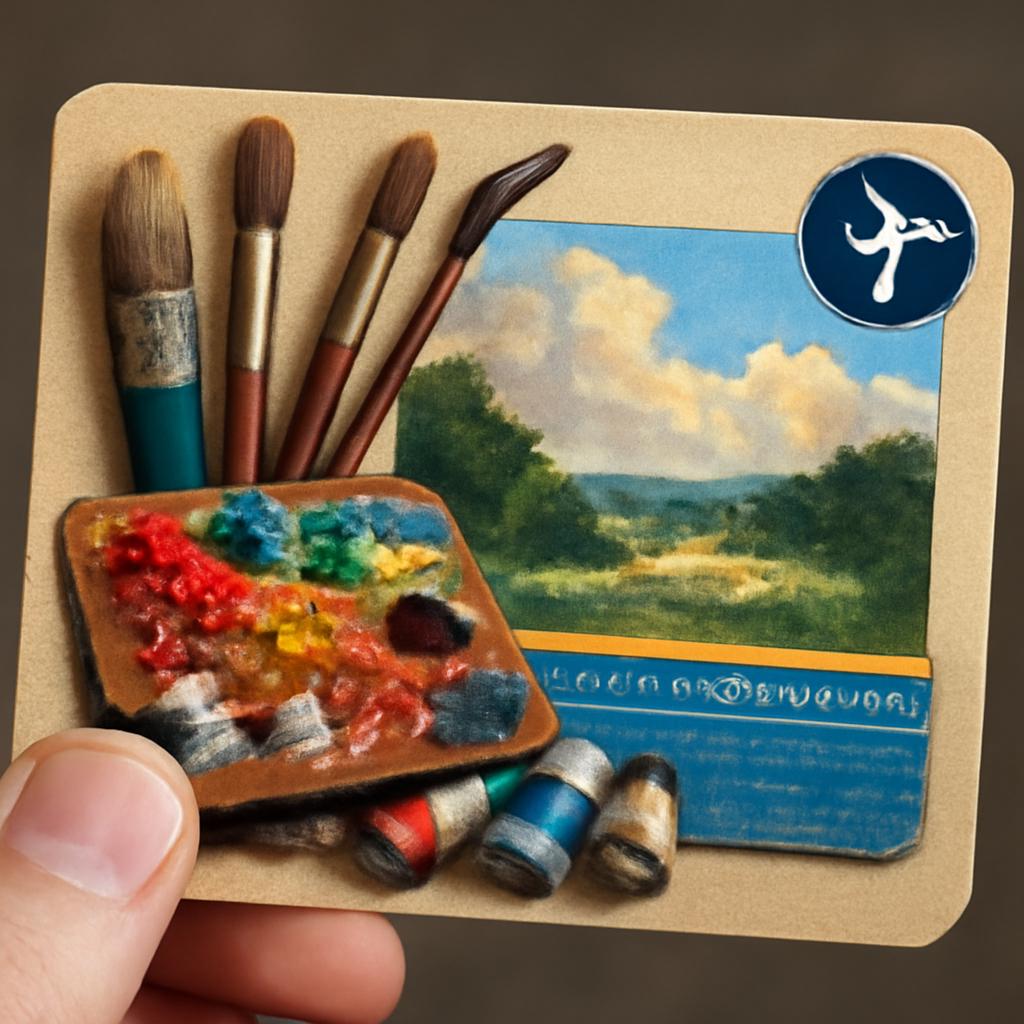 cartão para pontos em workshops de arte