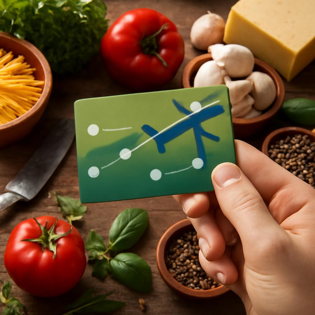 cartão para profissionais de alimentos juntar pontos