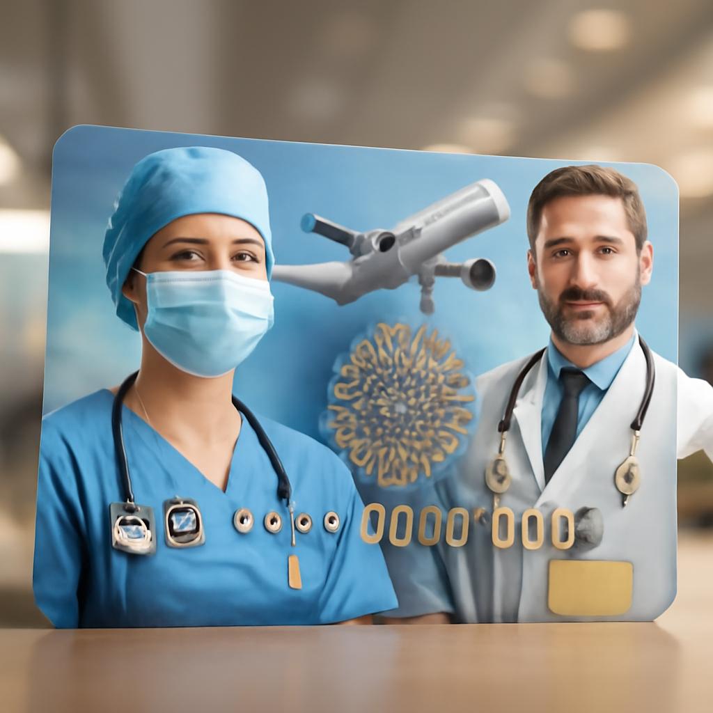 cartão para profissionais de saúde com acúmulo de pontos