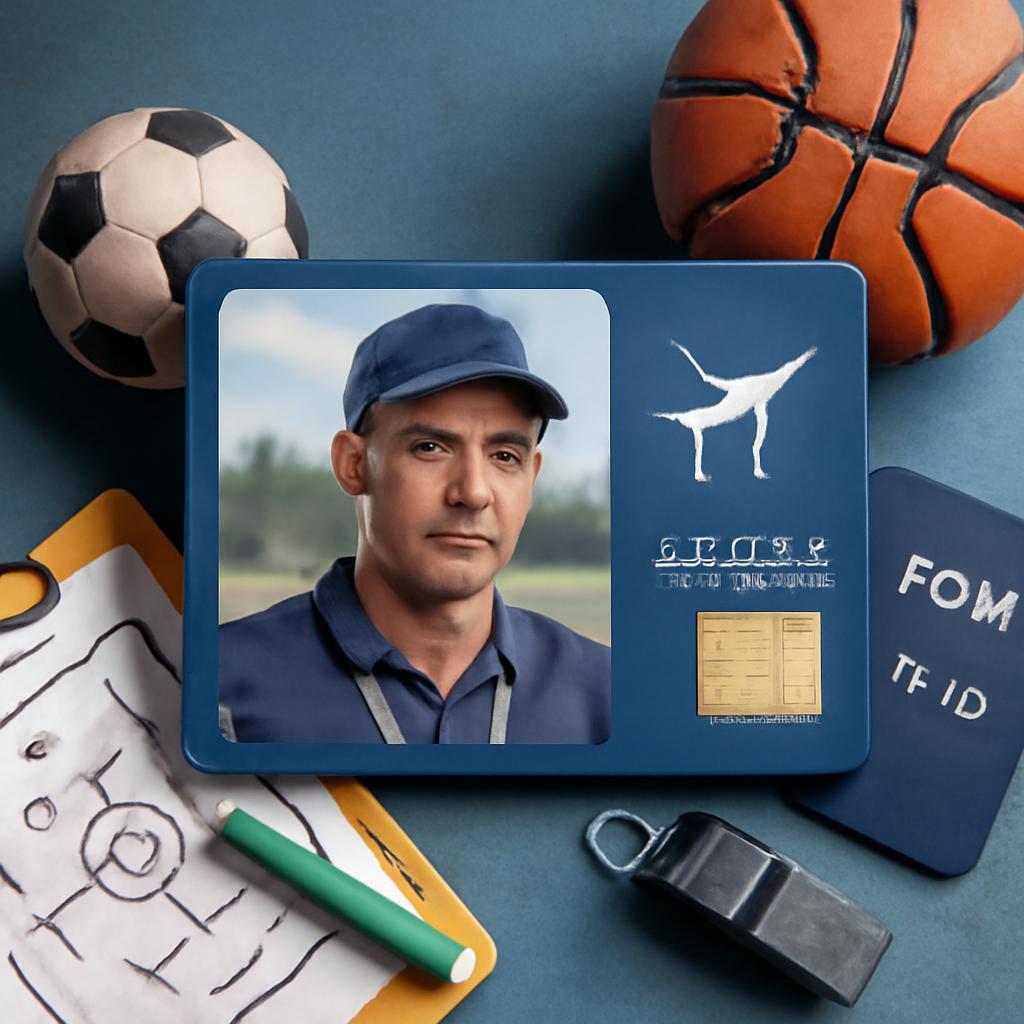 cartão para técnicos esportivos pontos
