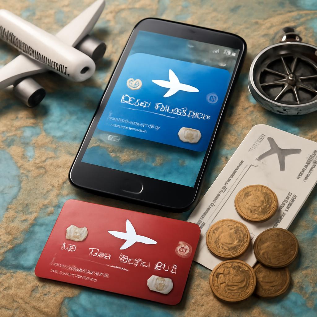 cartão virtual para compras em apps de viagem e pontuação
