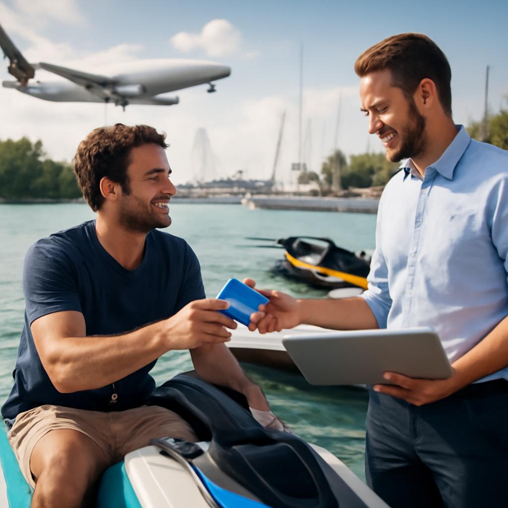 como vender milhas para aluguel de jet ski