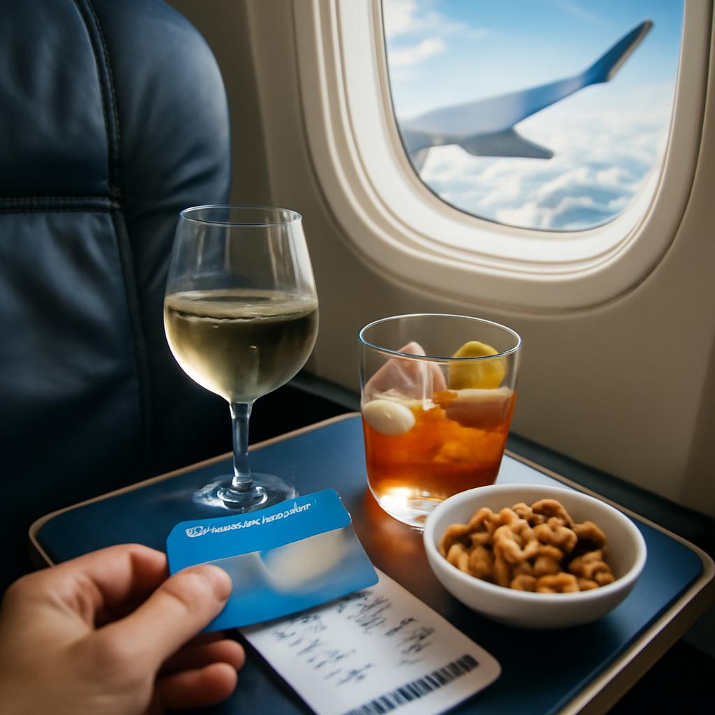 milhas para bebidas a bordo