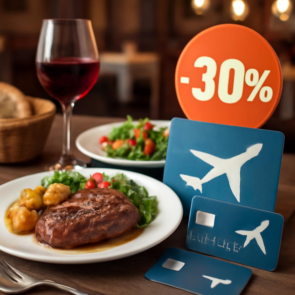 milhas para desconto em restaurantes