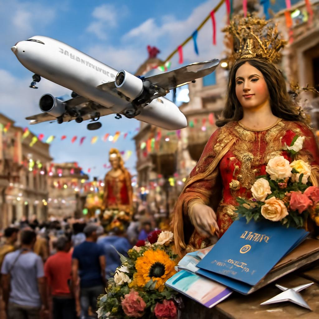 milhas para viagens para festas patronais