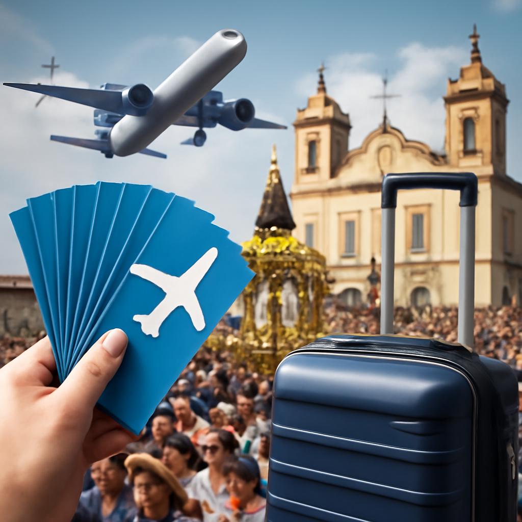 milhas para viagens para festas religiosas regionais