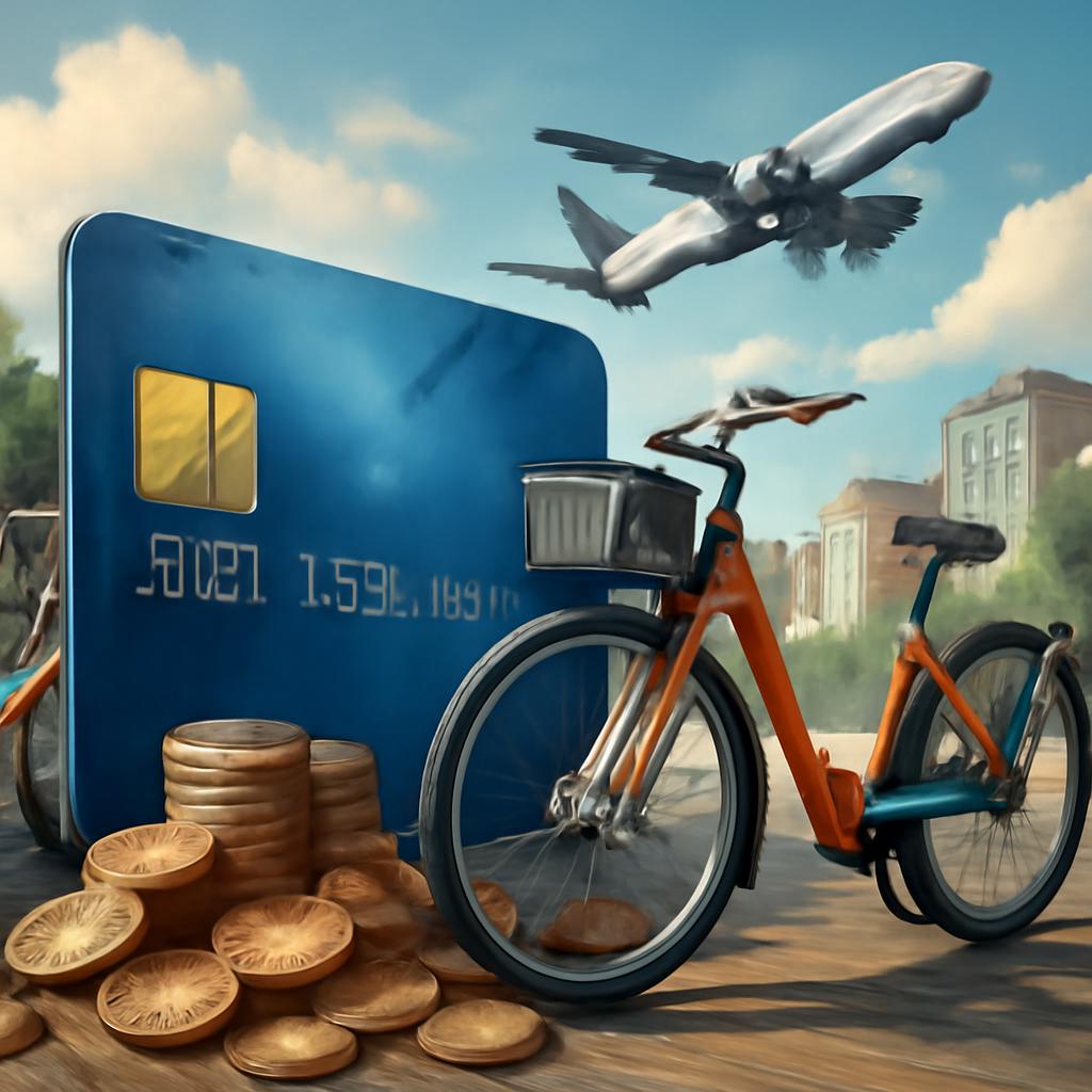 pontos cartão para aluguel de bicicletas