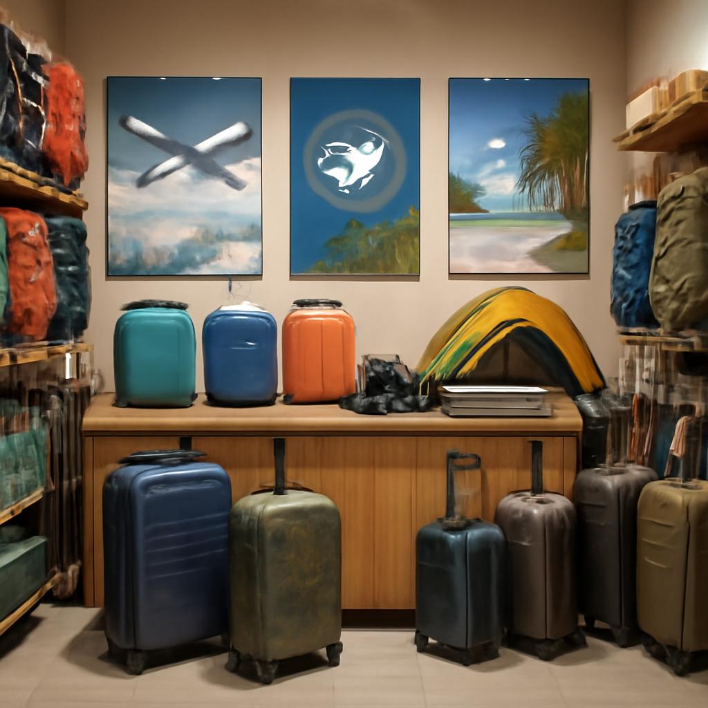 pontos para aluguel de equipamentos de viagem