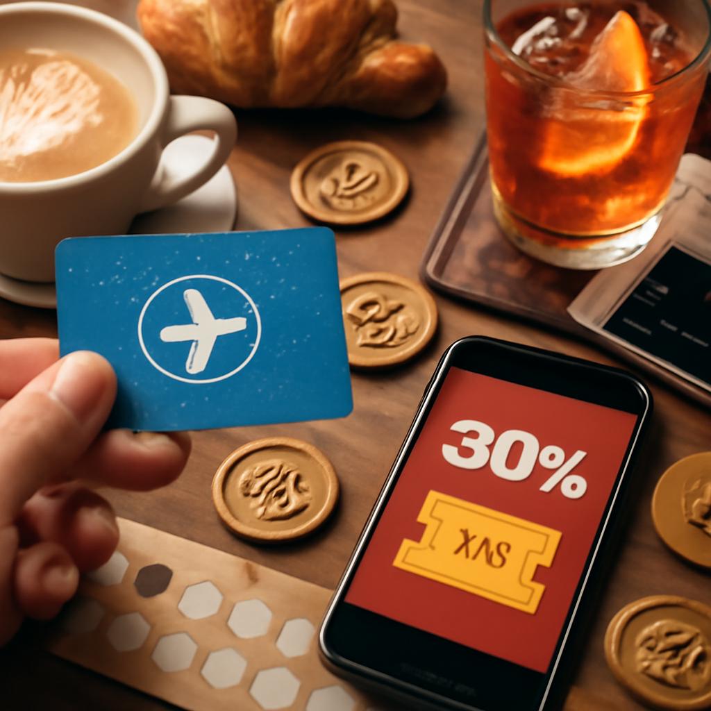 pontos para desconto em cafés, bares e restaurantes
