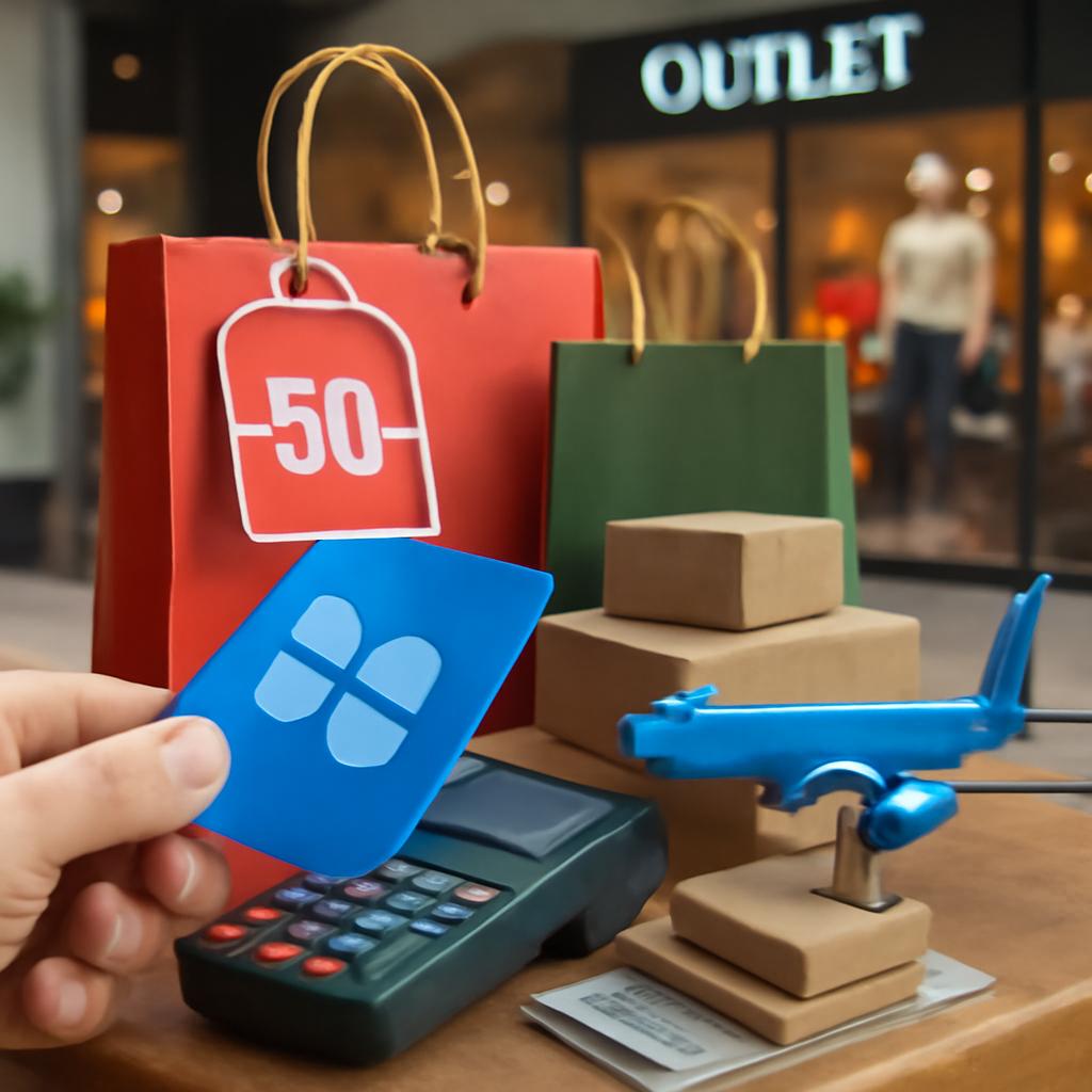 pontos para desconto em compras em lojas outlet