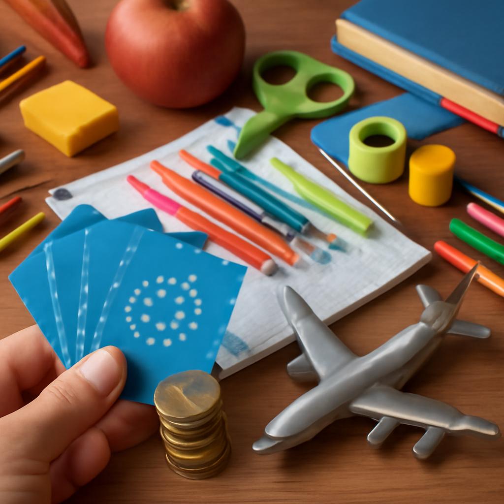 pontos para desconto em material escolar
