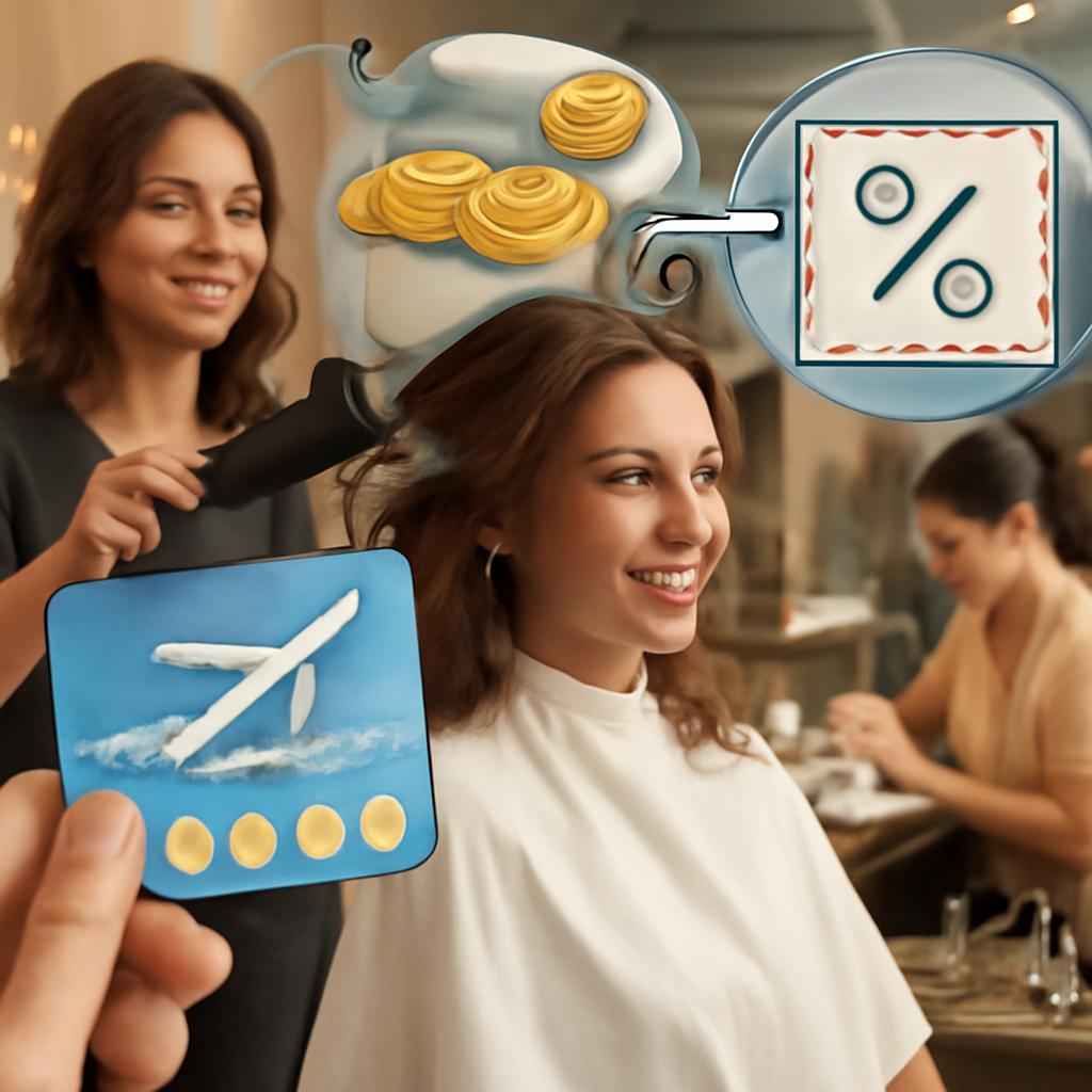 pontos para desconto em salões de beleza