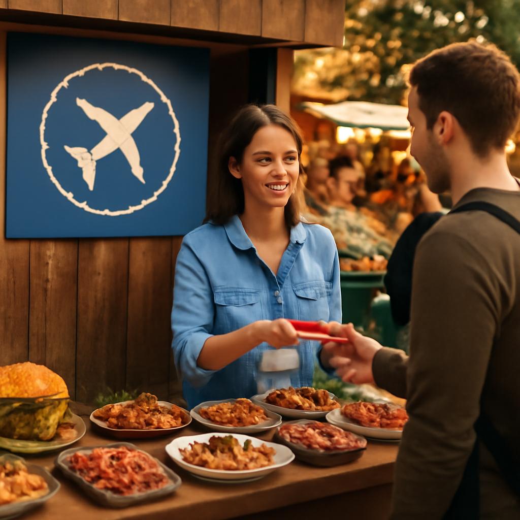 pontos para troca em festival gastronômico