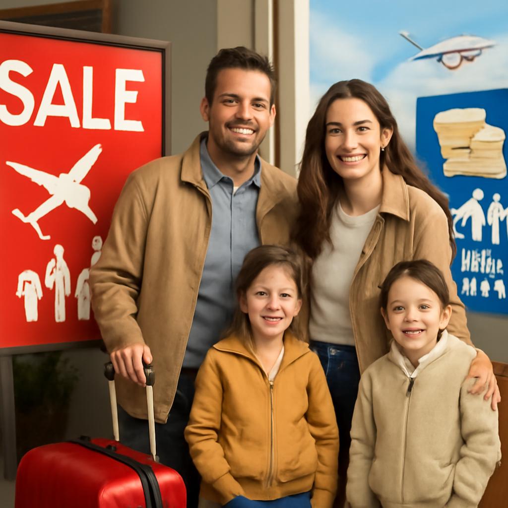promoção de venda de milhas em pacotes familiares