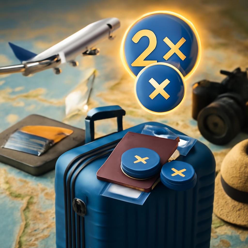 promoção para viagens internacionais com pontos dobtrados