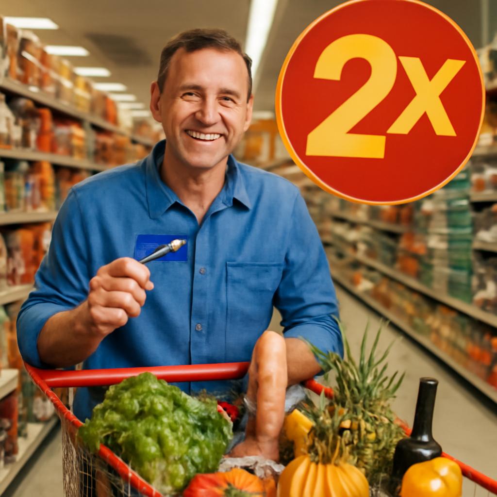 promoção pontos em dobro em supermercados