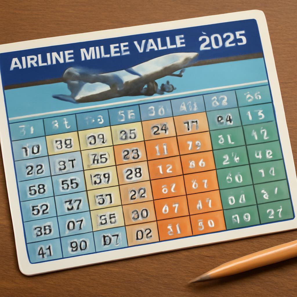 tabela de valores de milhas 2025