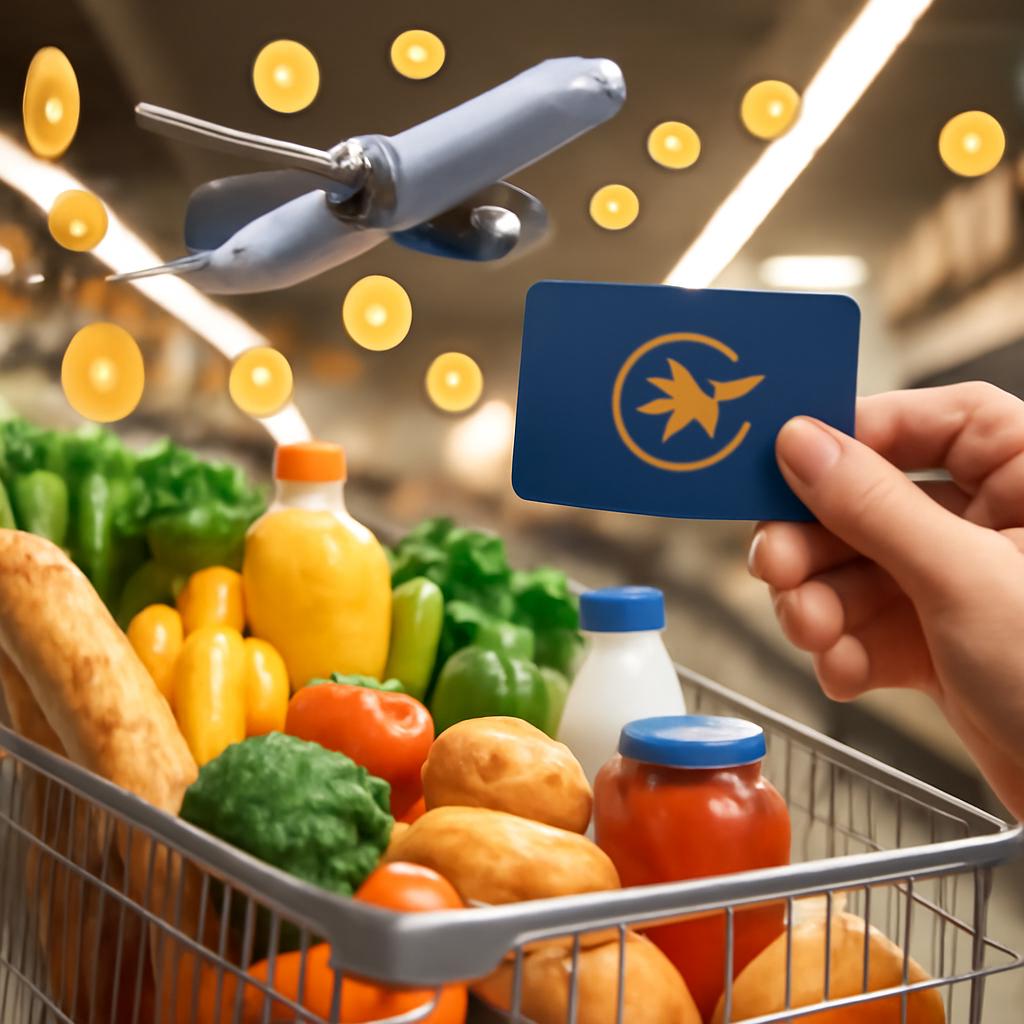 acúmulo de pontos em compras de supermercado