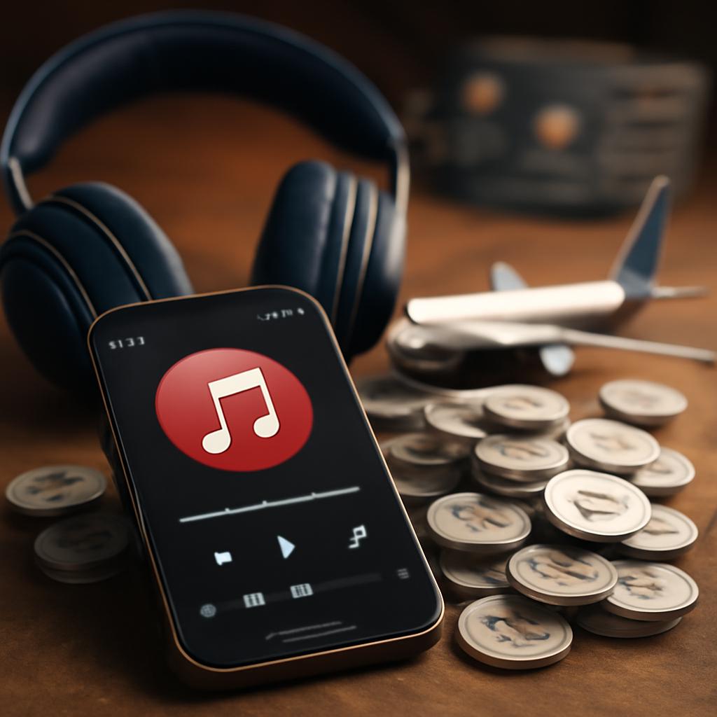 acúmulo de pontos em serviços de streaming de música