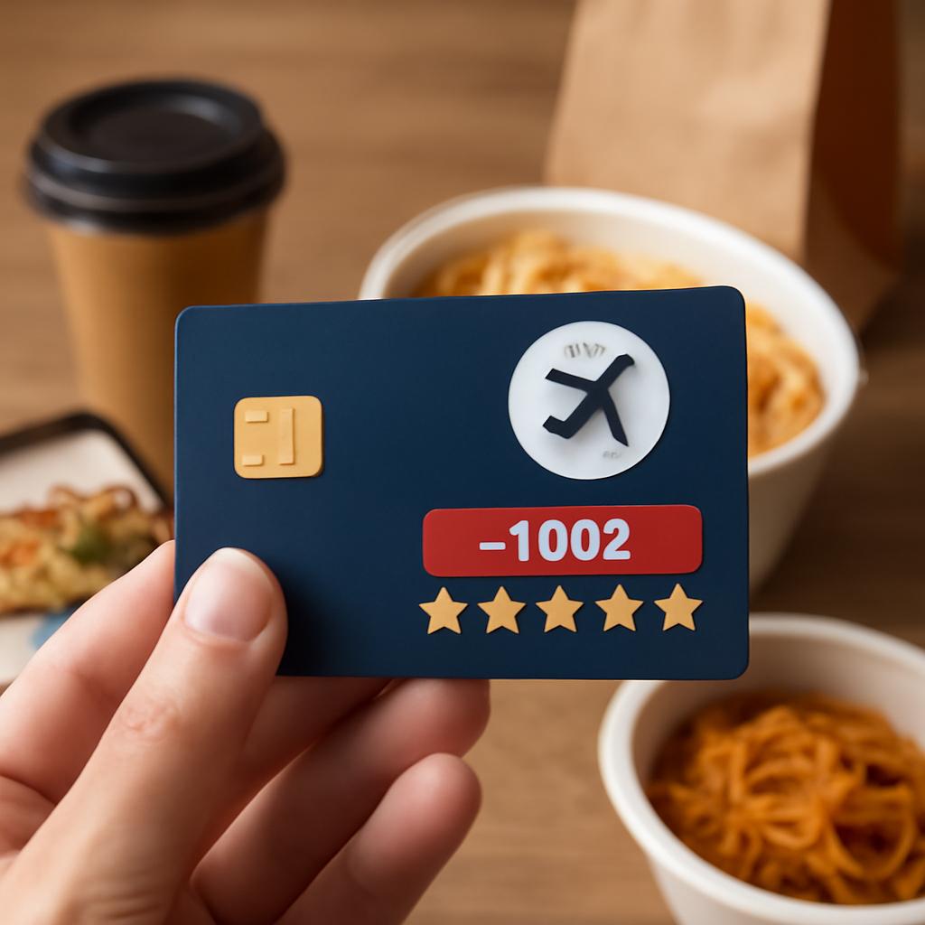 cartão com pontuação em apps delivery